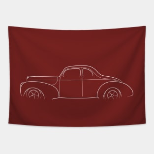 1940 Ford Deluxe Coupe - Profile Stencil, white Tapestry