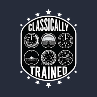 Classically Trained pilot aviation six pack T-Shirt