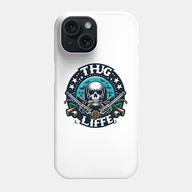 Rebel Spirit: Thug Life Emblem Phone Case by Teeeshirt