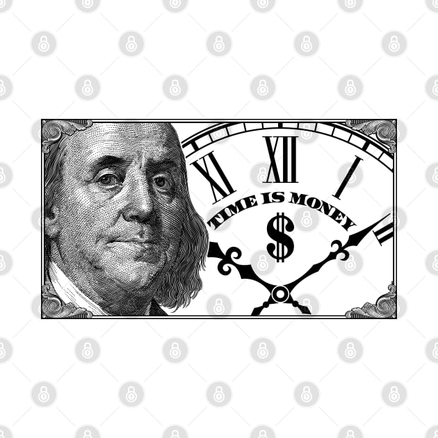 Benjamin Franklin "Time is money". by Alex Birch