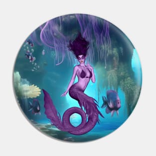 Wonderful mermaid in the deep ocean Pin