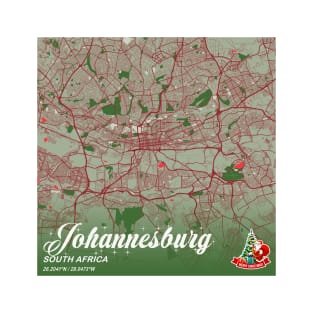 Johannesburg - South Africa Christmas Map T-Shirt