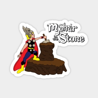 Mjolnir in the Stone (Classic Thor Helmet) Magnet