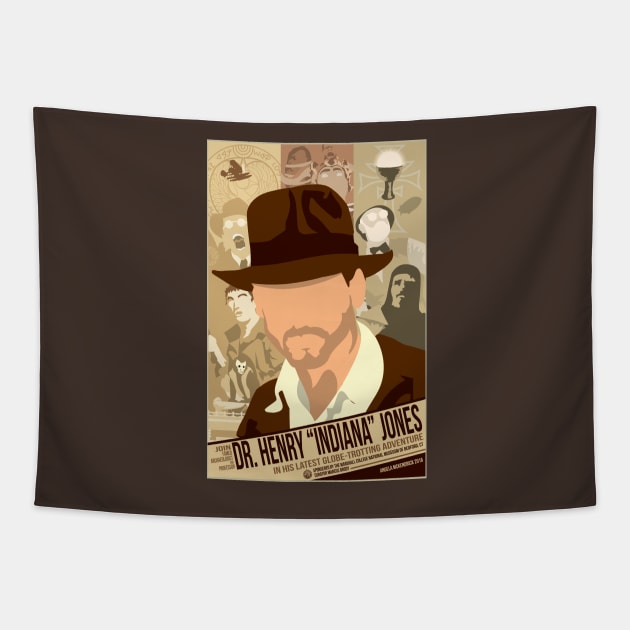 Dr Jones Tapestry by CuddleswithCatsArt