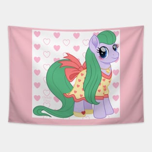 Hearth Blossom with hearts Tapestry