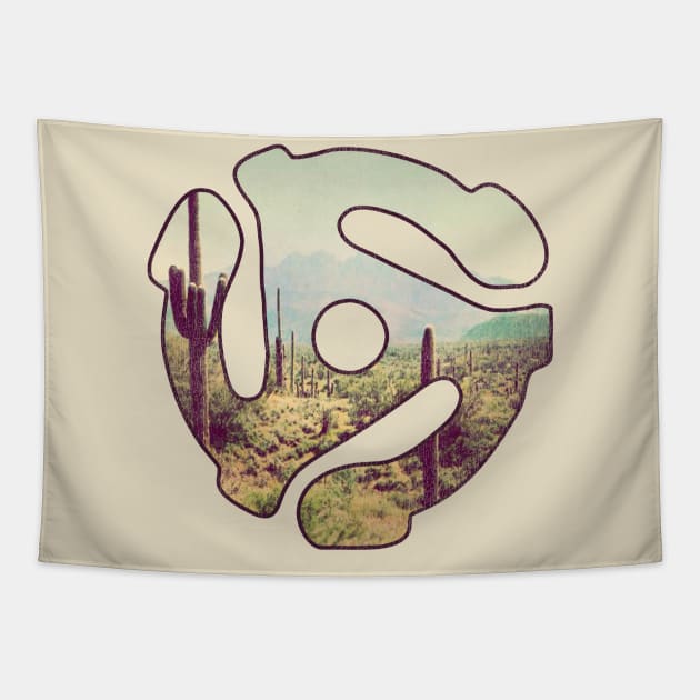 Country Western 45 Record Adapter Tapestry by darklordpug