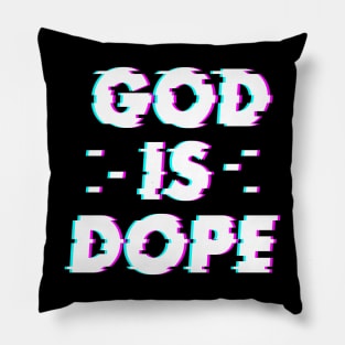 GOD IS DOP , Christian Jesus Faith Believer , optical illusion Pillow