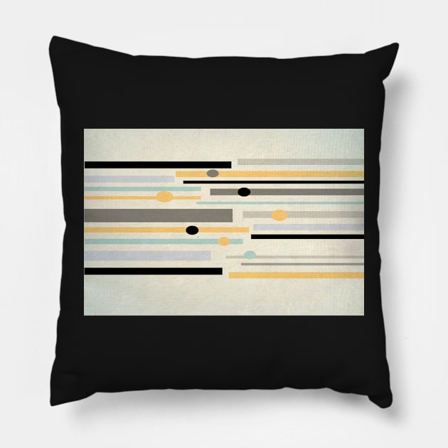 Stripes And Circles Abstract Art Pillow by art64