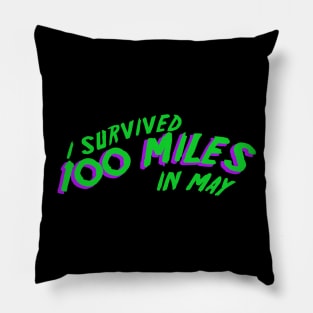 I survived the 100 mile challenge - purple Pillow