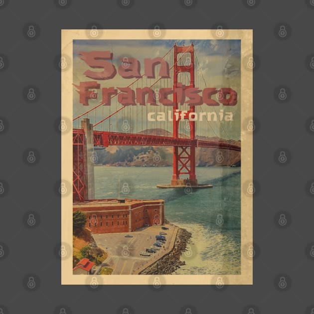 San Francisco Vintage Poster by SpaceWiz95