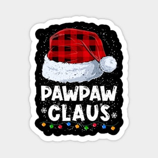 Pawpaw Claus Red Plaid Christmas Santa Family Matching Pajama Magnet