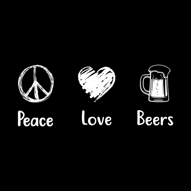 Peace Love Beers Peace Sign by Terryeare