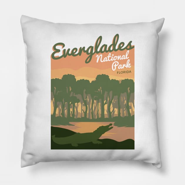 Everglades National Park Pillow by Sachpica