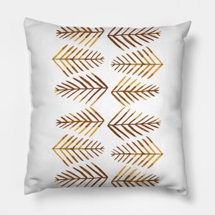 Watercolor pine trees - amber Pillow