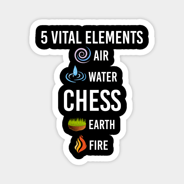 5 Elements Chess Magnet by symptomovertake