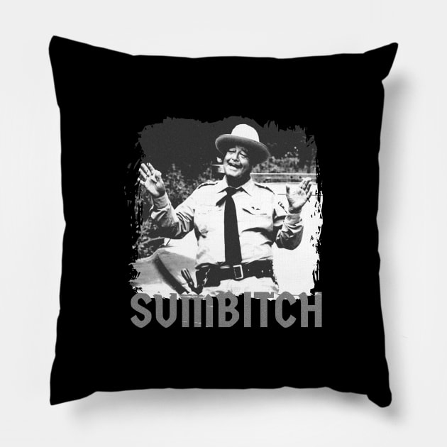 sumbitch - black and white Pillow by LAKOSH