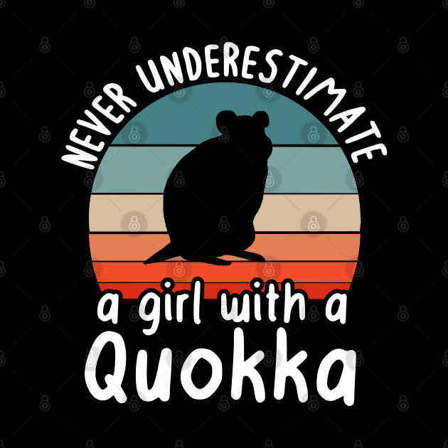 Underestimate Quokka Design girl gift by FindYourFavouriteDesign