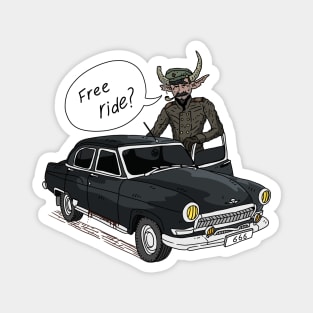 Free ride? Satan stalin, Black Volga. Magnet