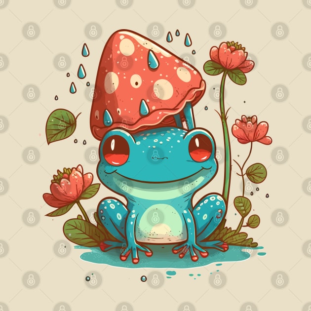 Strawberry Flowers Frog by FunnyZone