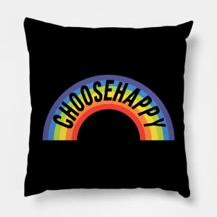 Choose happy rainbow Pillow