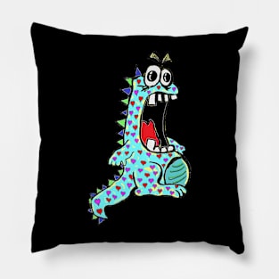 Dinosaur of Love Hearts 1 Pillow