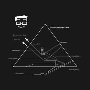 Giza Pyramid Blueprint T-Shirt