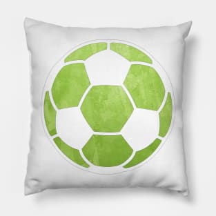 Soccer Ball Green Pillow