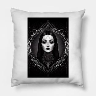 Morticia black Pillow