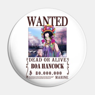 Boa Hancock One Piece Wanted Pin