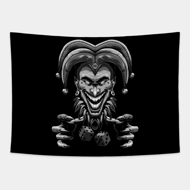 Evil Jester Tapestry by VoidArtWear