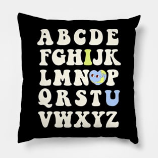 Alphabet Earth Day Every Day ABCs Save Planet Teacher Kids Pillow