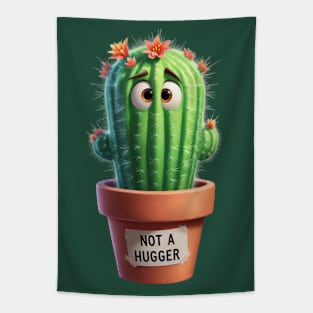 Not a Hugger Cactus Tapestry