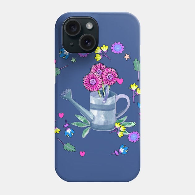 Gardening Watering Can Flowers Phone Case by letnothingstopyou