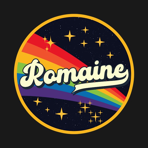 Romaine // Rainbow In Space Vintage Style by LMW Art