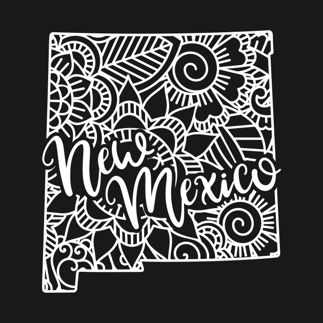 New Mexico USA Mandala Art Gift by JKFDesigns