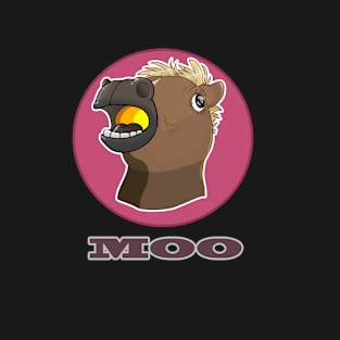 Horse Mask Meme Moo T-Shirt