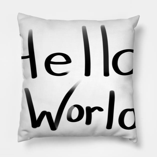 Hello World Pillow by nickbeta