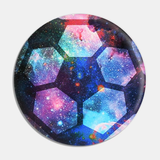 Soccer Galaxy Space Gift Pin by Rayrock76