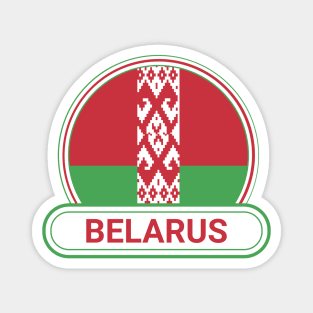 Belarus Country Badge - Belarus Flag Magnet