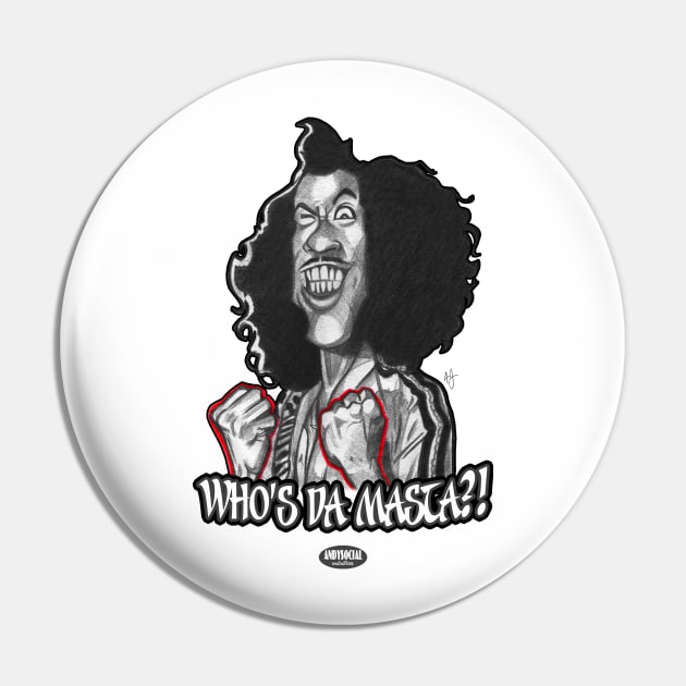 Sho Nuff (B & W) Pin by AndysocialIndustries