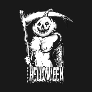 Halloween Pumpkin Lady T-Shirt