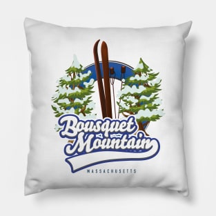 Bousquet Mountain Massachusetts Ski logo Pillow