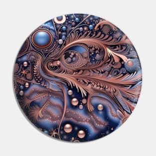 Other Worldly Designs- nebulas, stars, galaxies, planets with feathers Pin