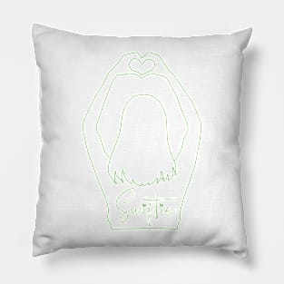 Swiftie Heart Hands - Green Pillow