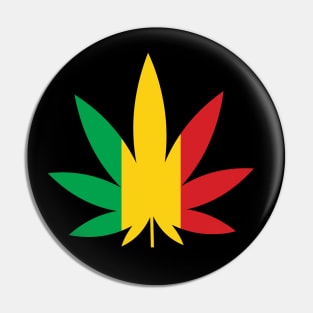 Rasta Weed Leaf Pin