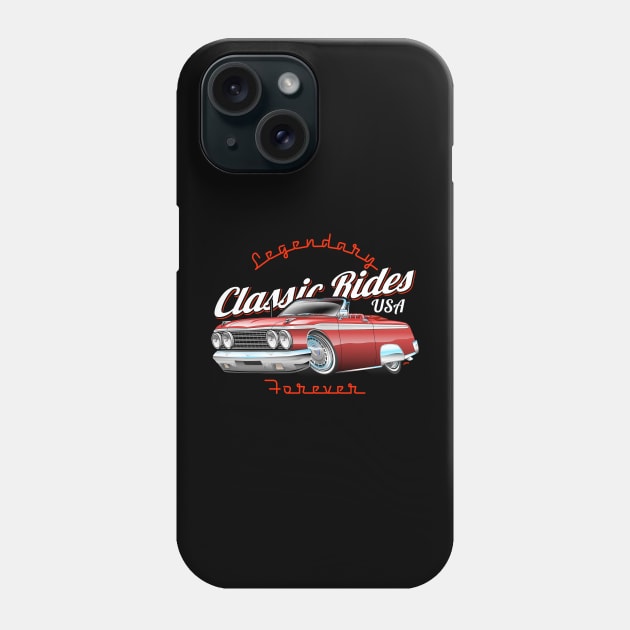 Legendary Classic Rides USA Forever Car Cartoon Phone Case by hobrath