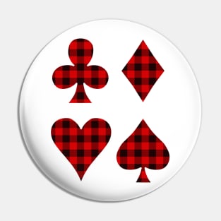 The Four French Suits Plaid Pin