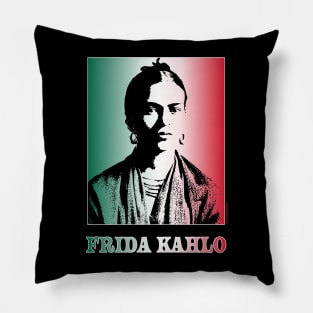 Frida Kahlo Green White Red Pillow