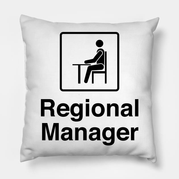 The Office - Regional Manager Black Set Pillow by Shinsen Merch