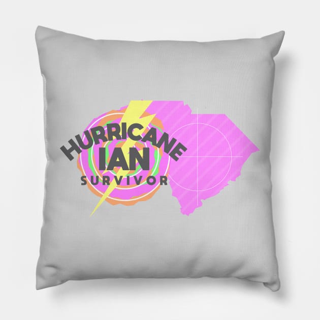 Hurricane Ian Survivor Pillow by Dale Preston Design